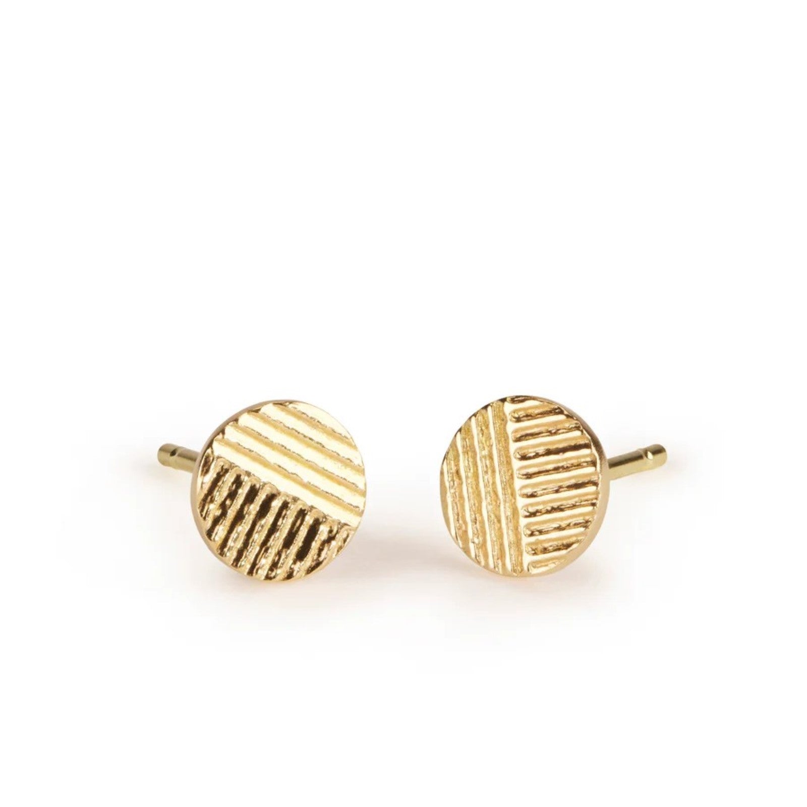 CONTOUR Stud Earrings Yellow Gold