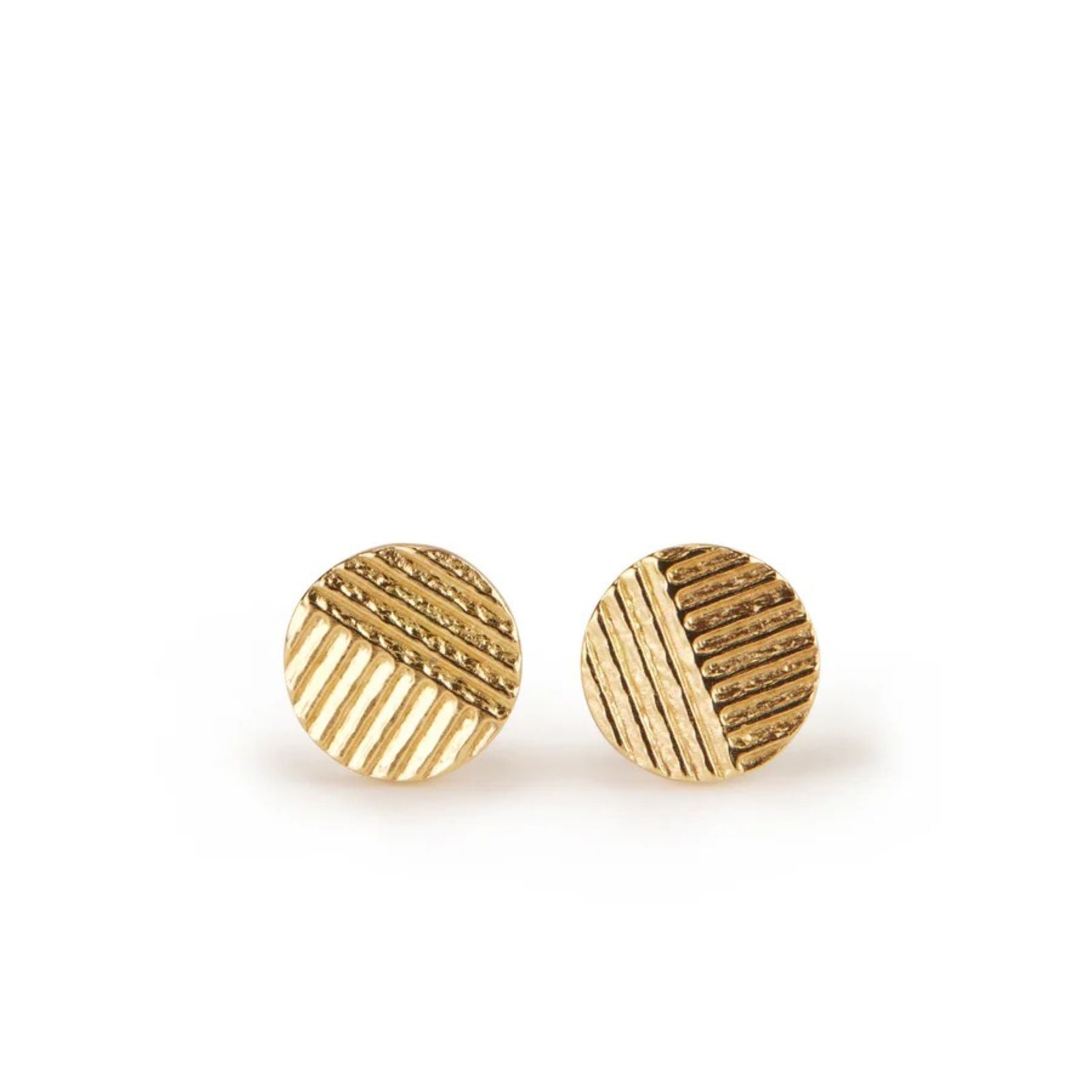 CONTOUR Stud Earrings Yellow Gold