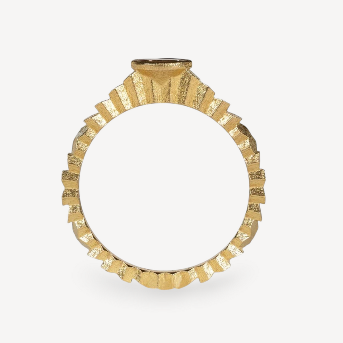 HEX Single Ring Yellow Gold Ring with Marquise Diamond