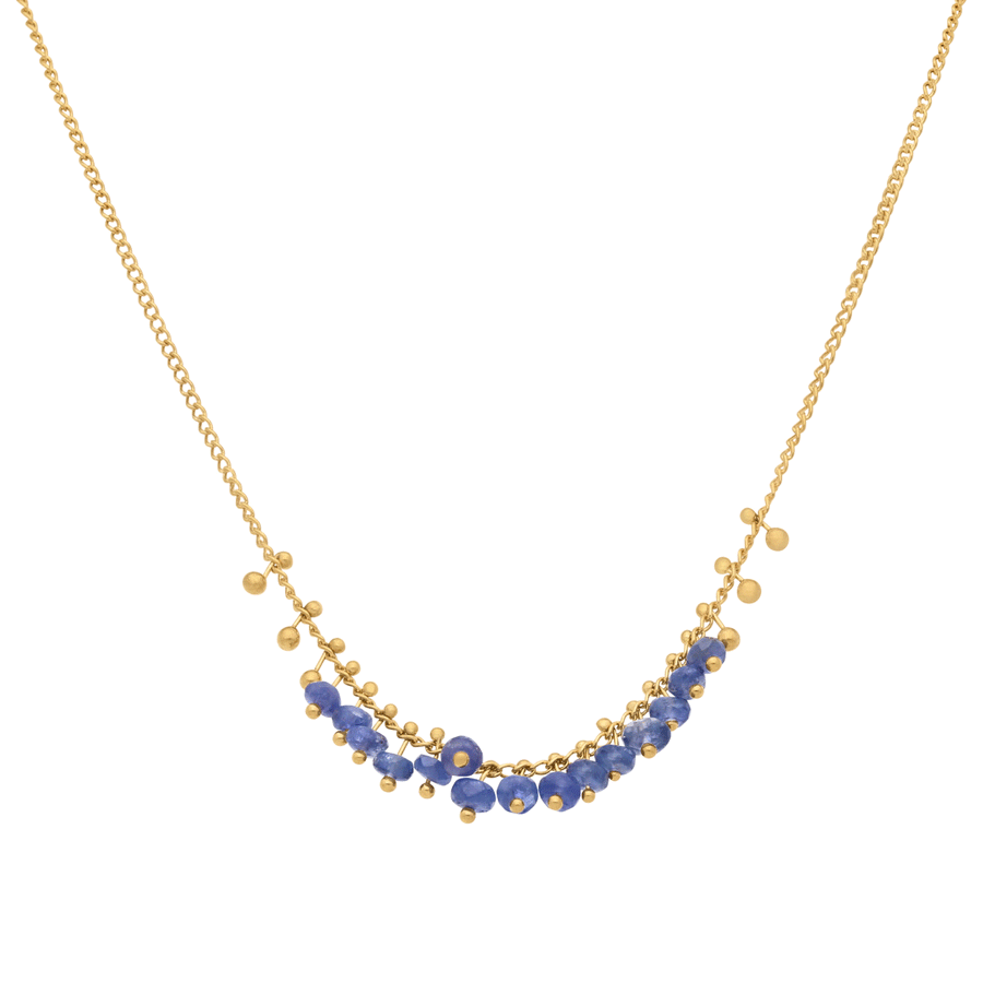 Kate Wood Blue Sapphire Row Necklace at ethical jewellers EC One London