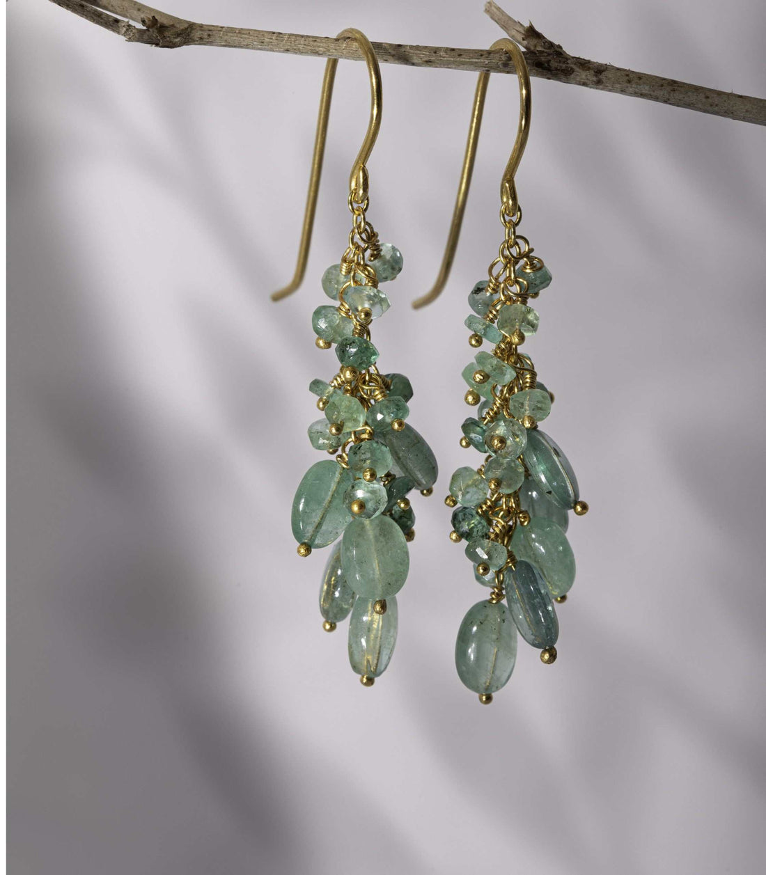 Blossom Emerald Drop Earrings