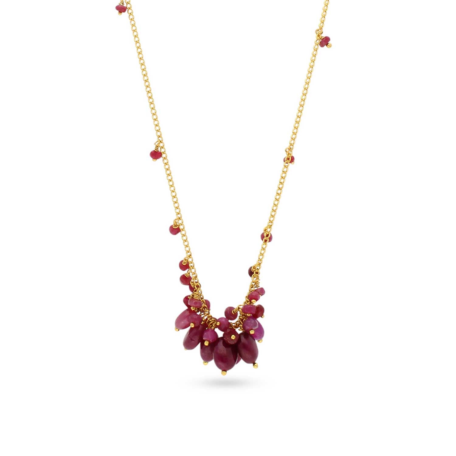 Blossom Cluster Ruby Necklace By Kate Wood at ethical jeweller E.C.One London