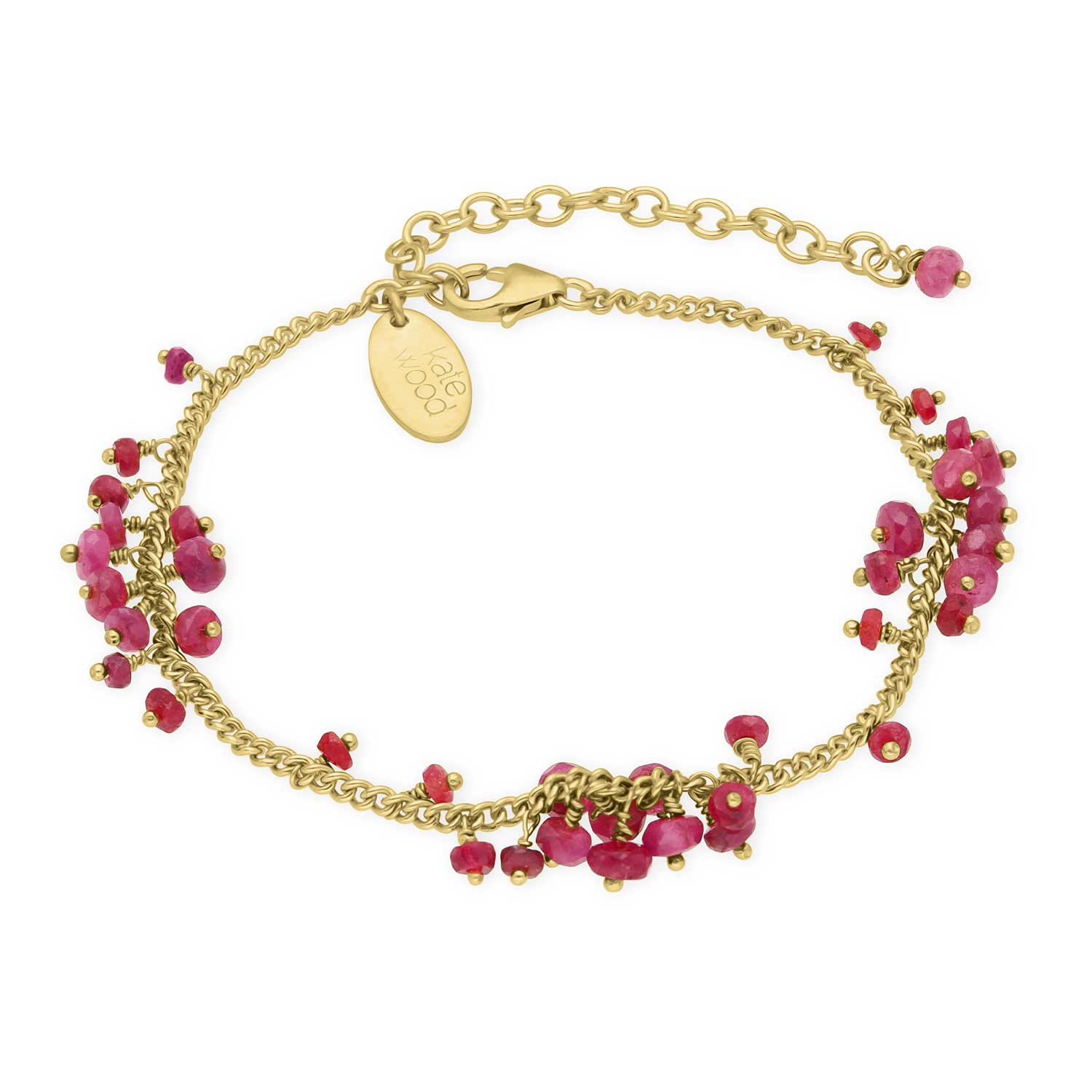 Scattered Row Ruby Bracelet  By Kate Wood at ethical jeweller E.C.One London