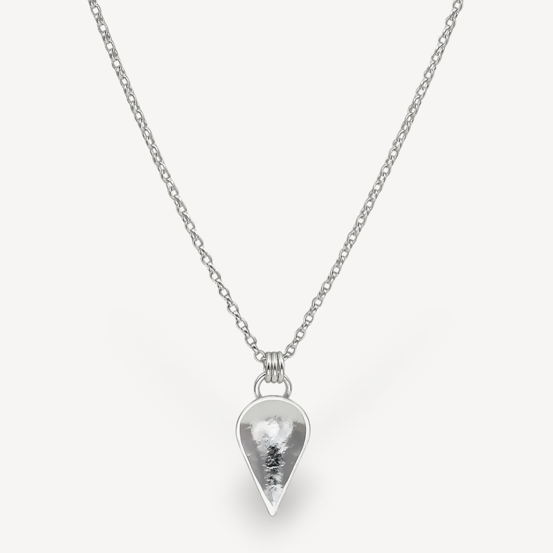KOMOREBI Cupped Leaf Pendant Silver