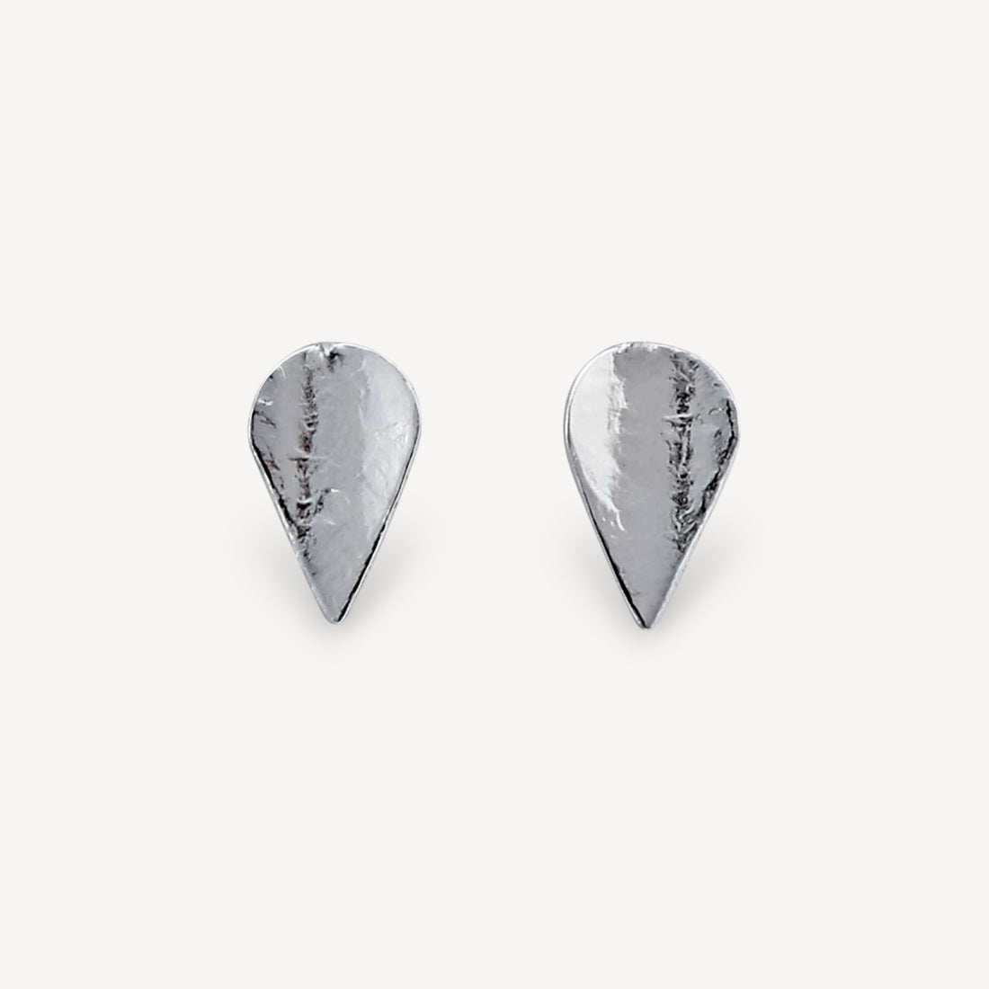 KOMOREBI Leaf Stud Earrings Silver