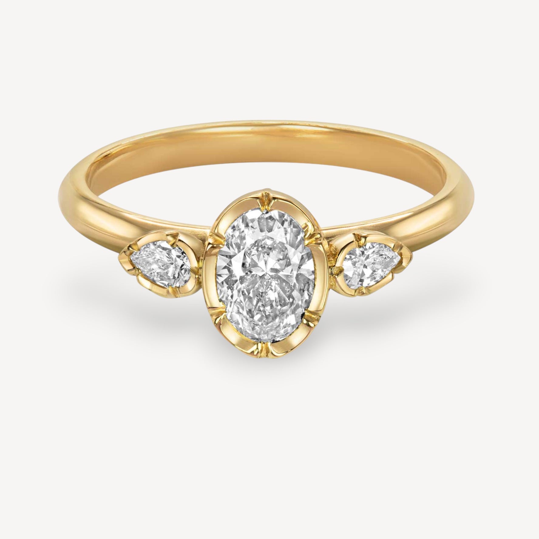 Laboratory Grown Diamond Trilogy Gold Ring