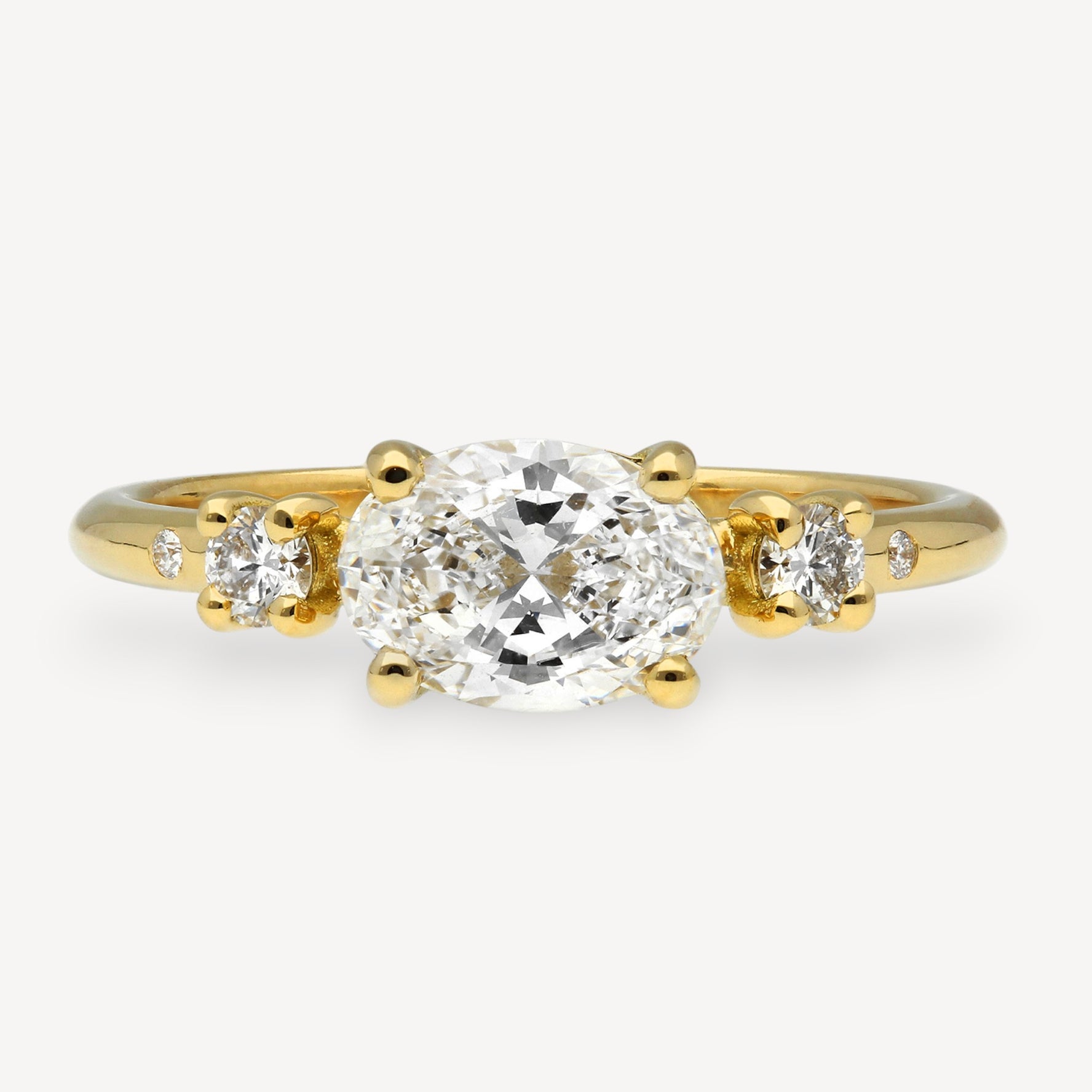 LAINEY Yellow Gold Diamond Engagement Ring