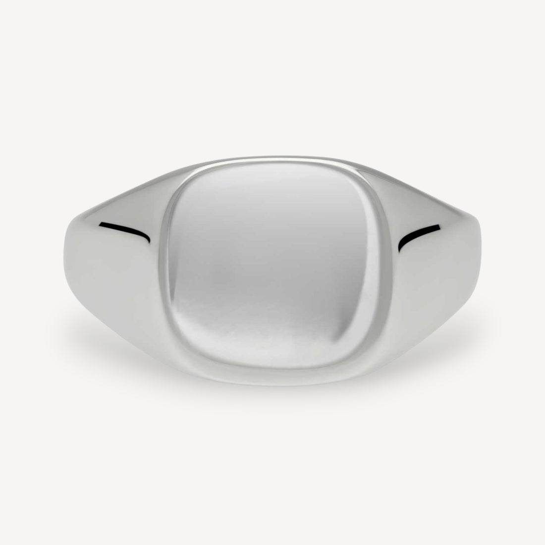 Large Cushion Silver SIGNET Ring