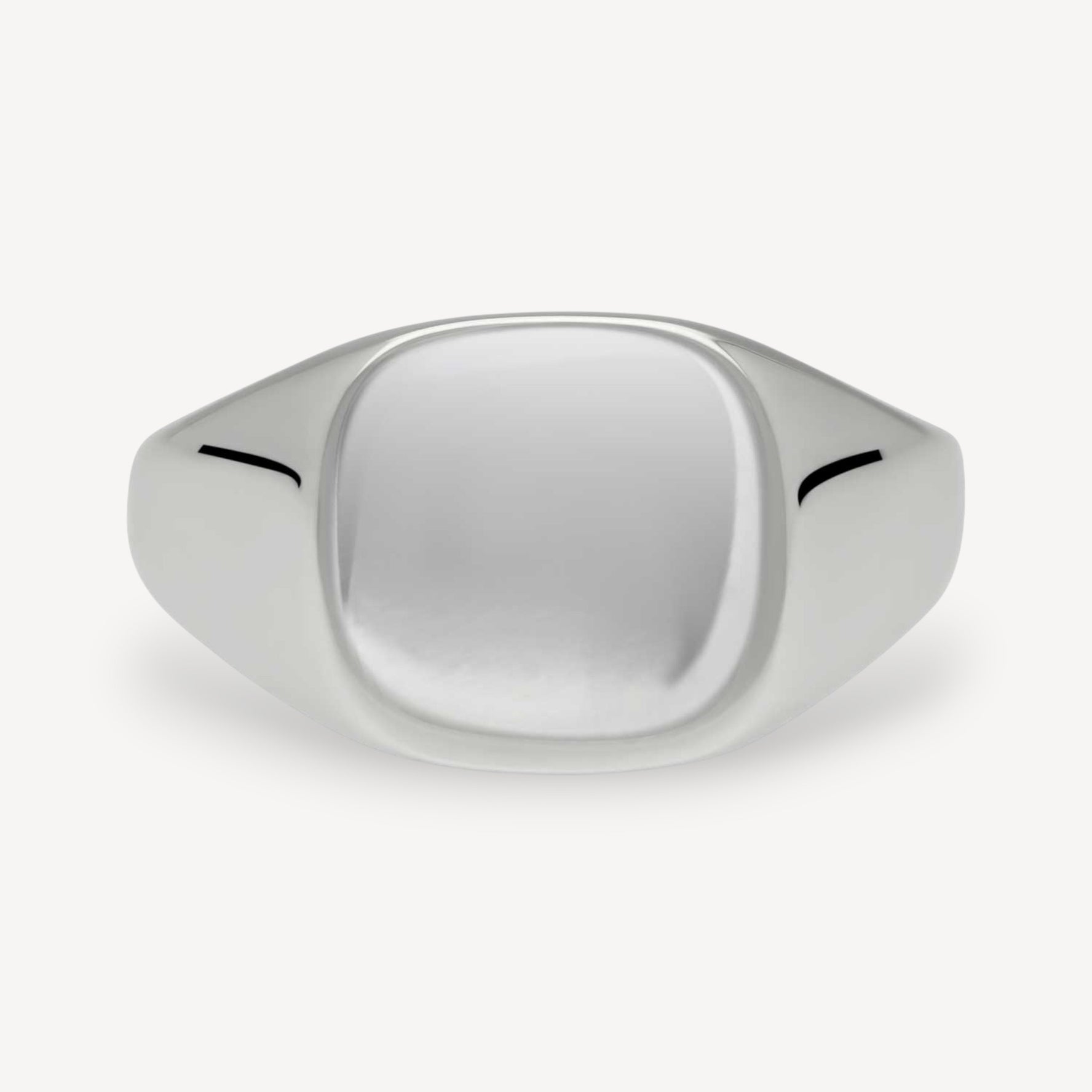 Large Cushion Silver SIGNET Ring