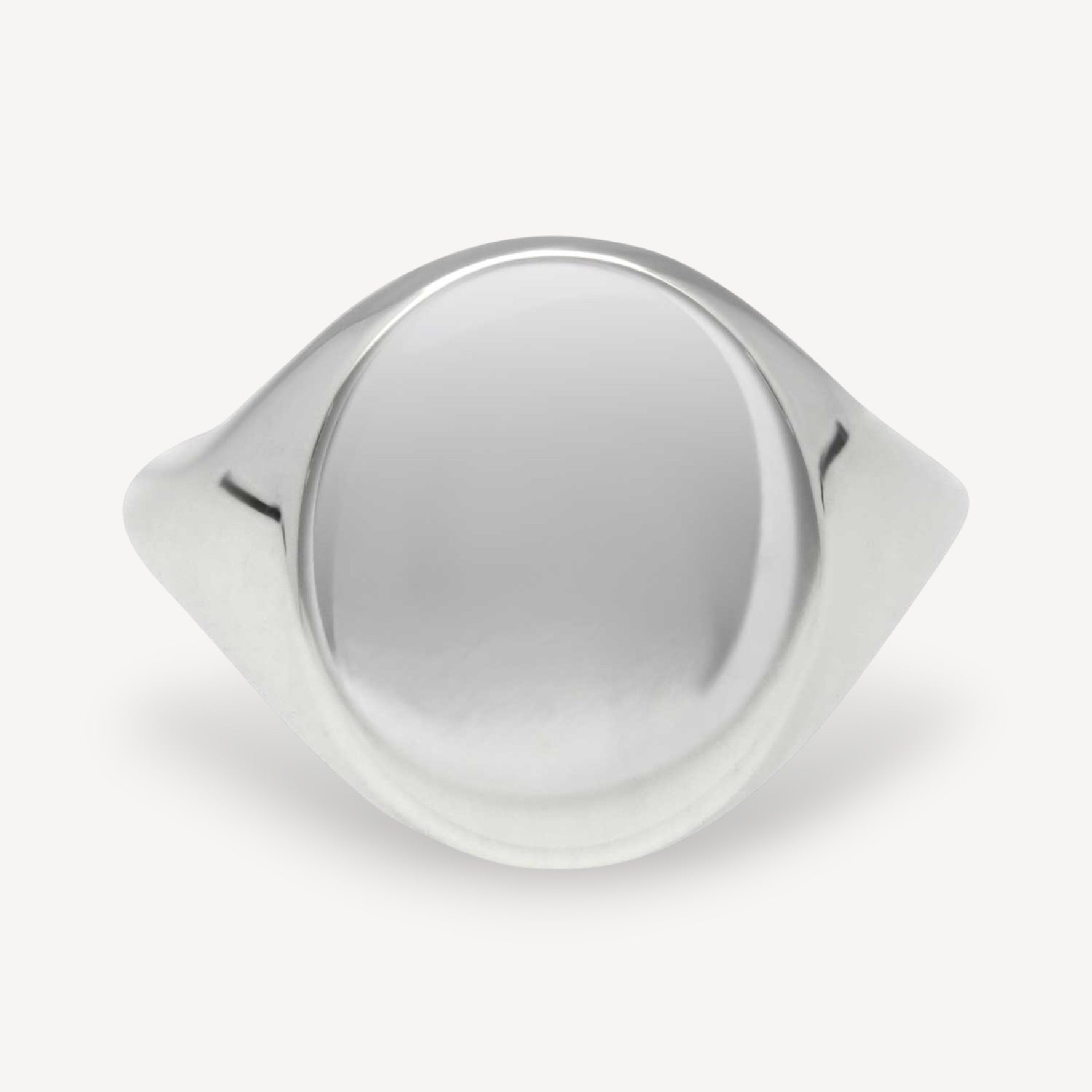 Large Oval Silver SIGNET Ring