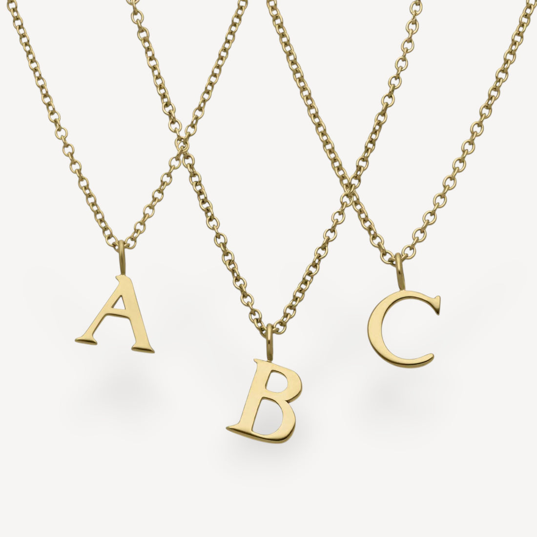 Letter Gold Pendant Necklace