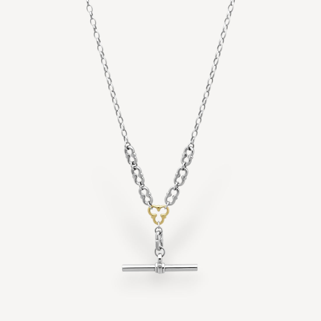 MYDDELTON Necklace White Gold with T-Bar