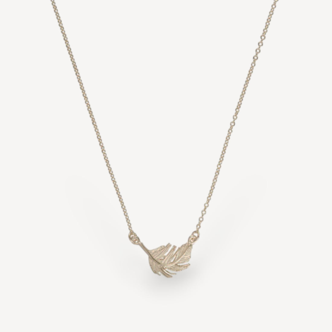 Little Feather Inline Silver Necklace