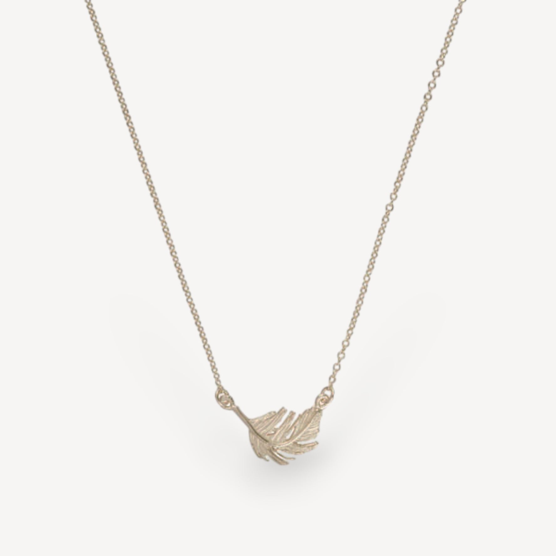 Little Feather Inline Silver Necklace