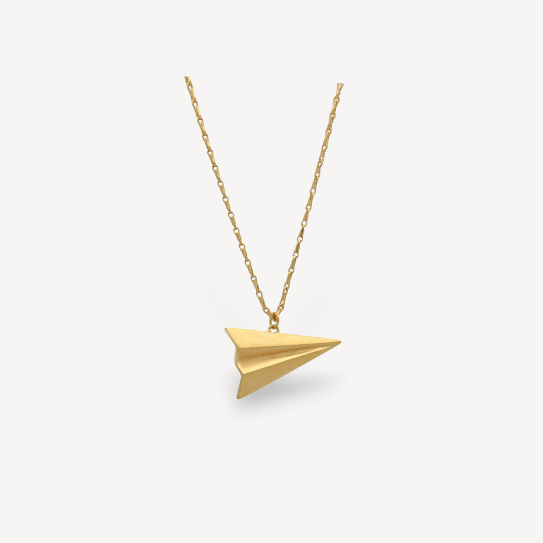 Paper Plane Necklace Gold Plated