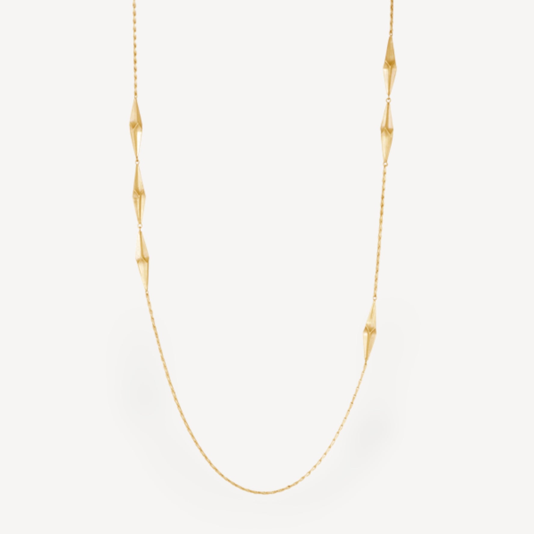 Long Shard Necklace Gold Plated