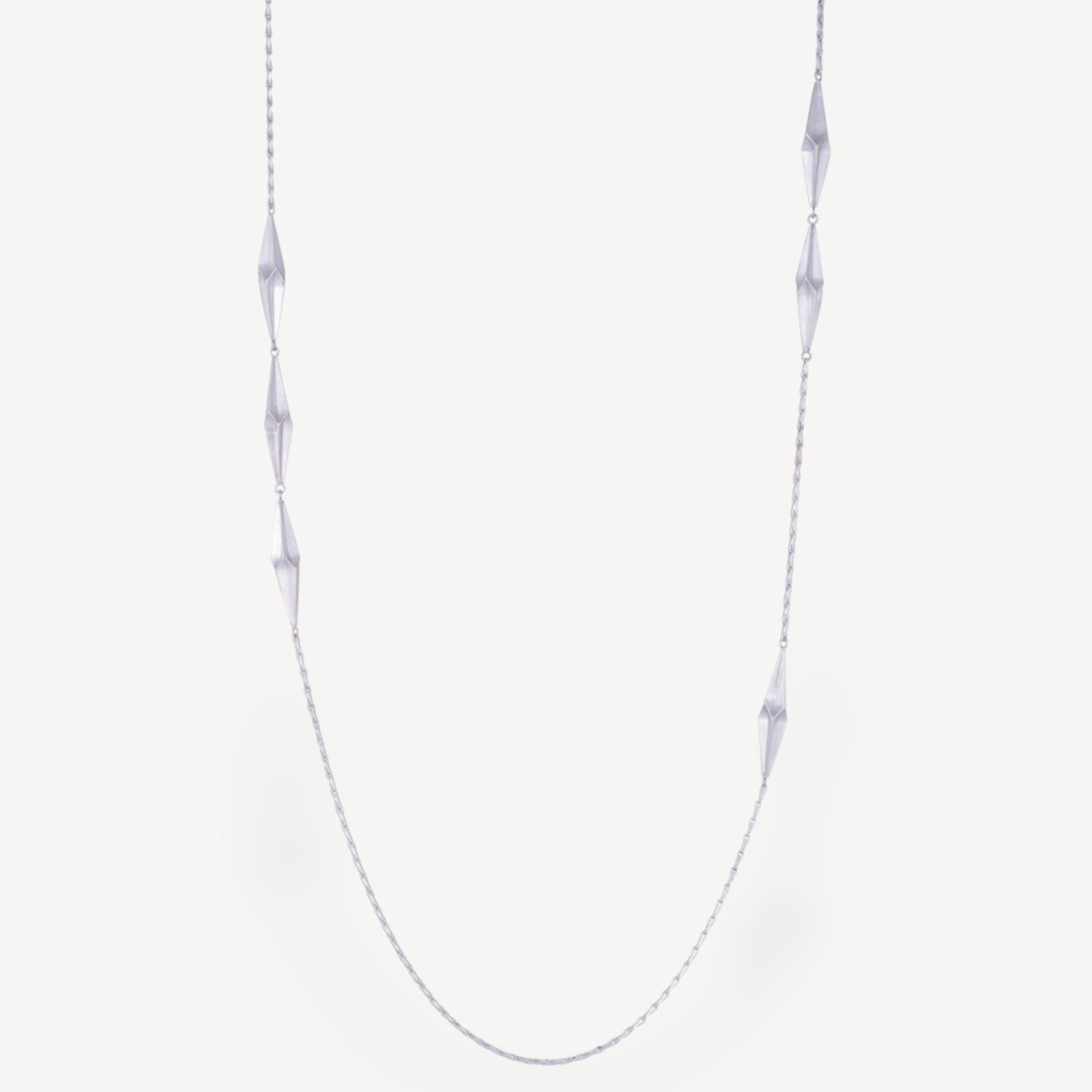Long Shard Necklace Silver