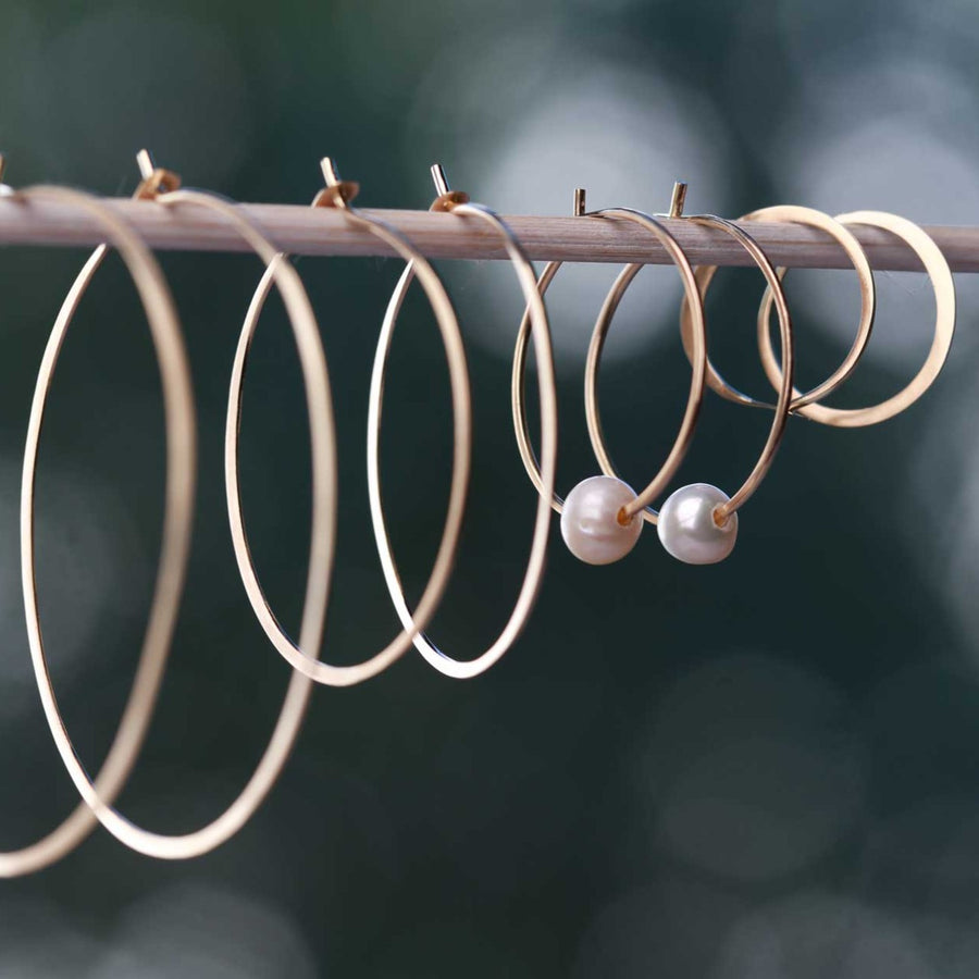 Melissa Joy Manning at EC One London large Round Hoops gold