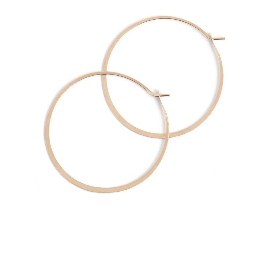 Melissa Joy Manning at EC One London large Round Hoops gold