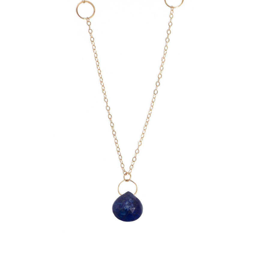 Melissa Joy Manning at EC One London Lapis drop necklace in recycled gold