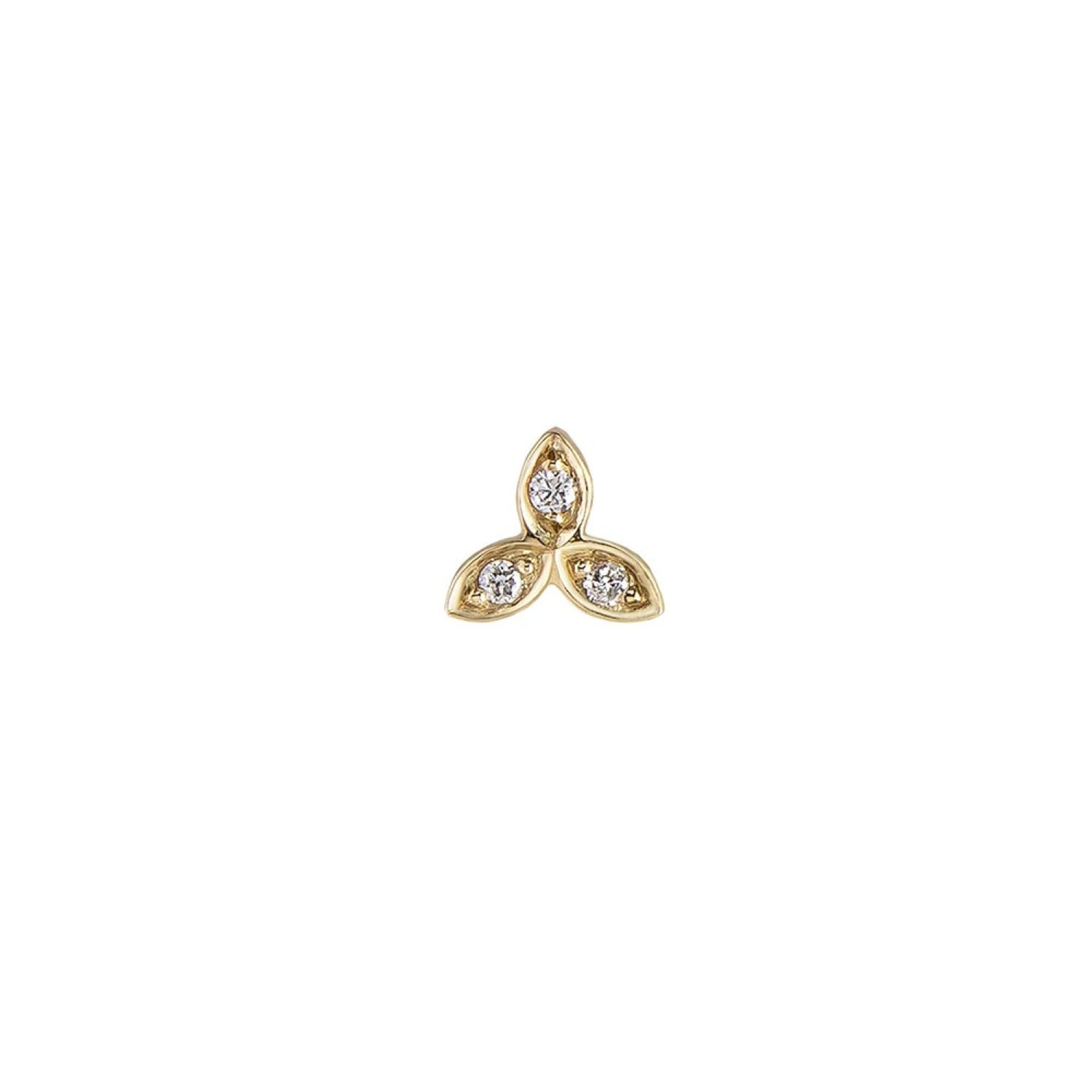 Metier at E.C.One London LALEE Gold and White Diamond Stud SINGLE