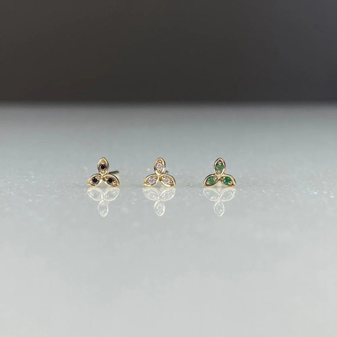 Metier at E.C.One London LALEE Gold and White Diamond Stud SINGLE