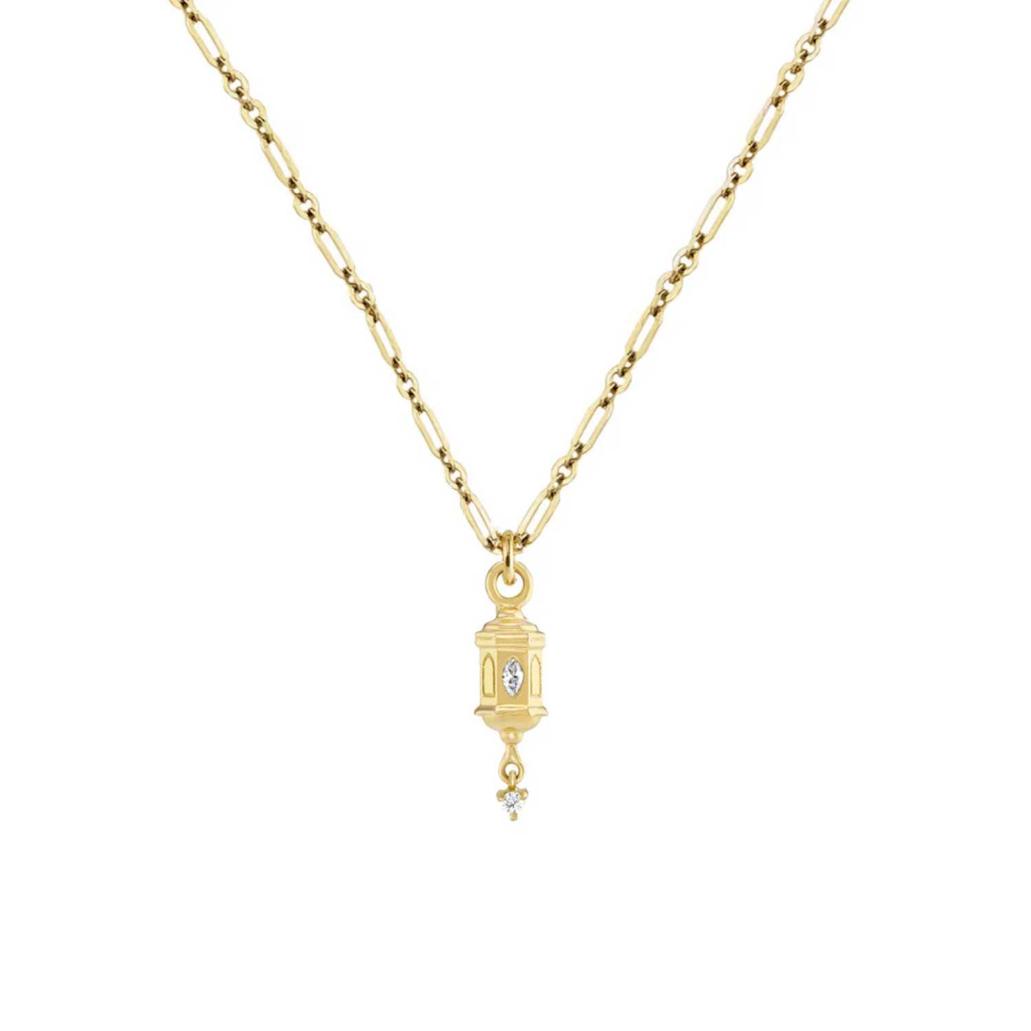 Eternal Lucky Lantern Diamond Pendant Necklace by Metier at ethical jeweller E.C.One London