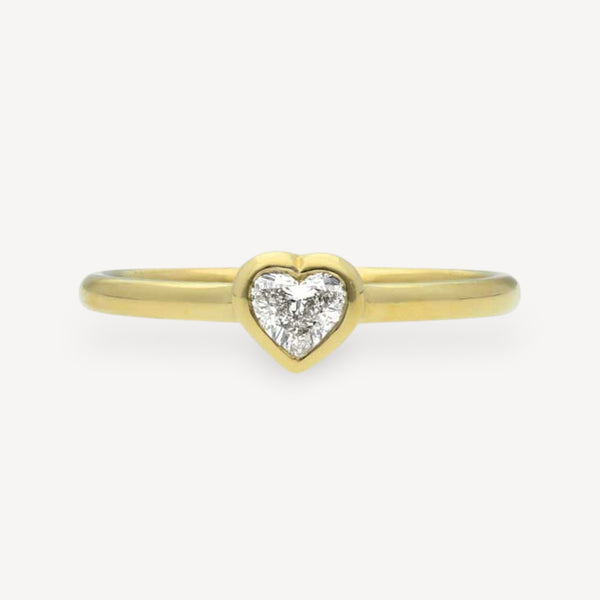 AVA Yellow Gold Heart Diamond Engagement Ring