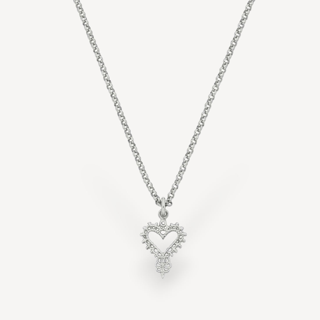 Mini Heart Necklace silver  by Zoe & Morgan at B Corp certified Ethical jeweller E.C.One London