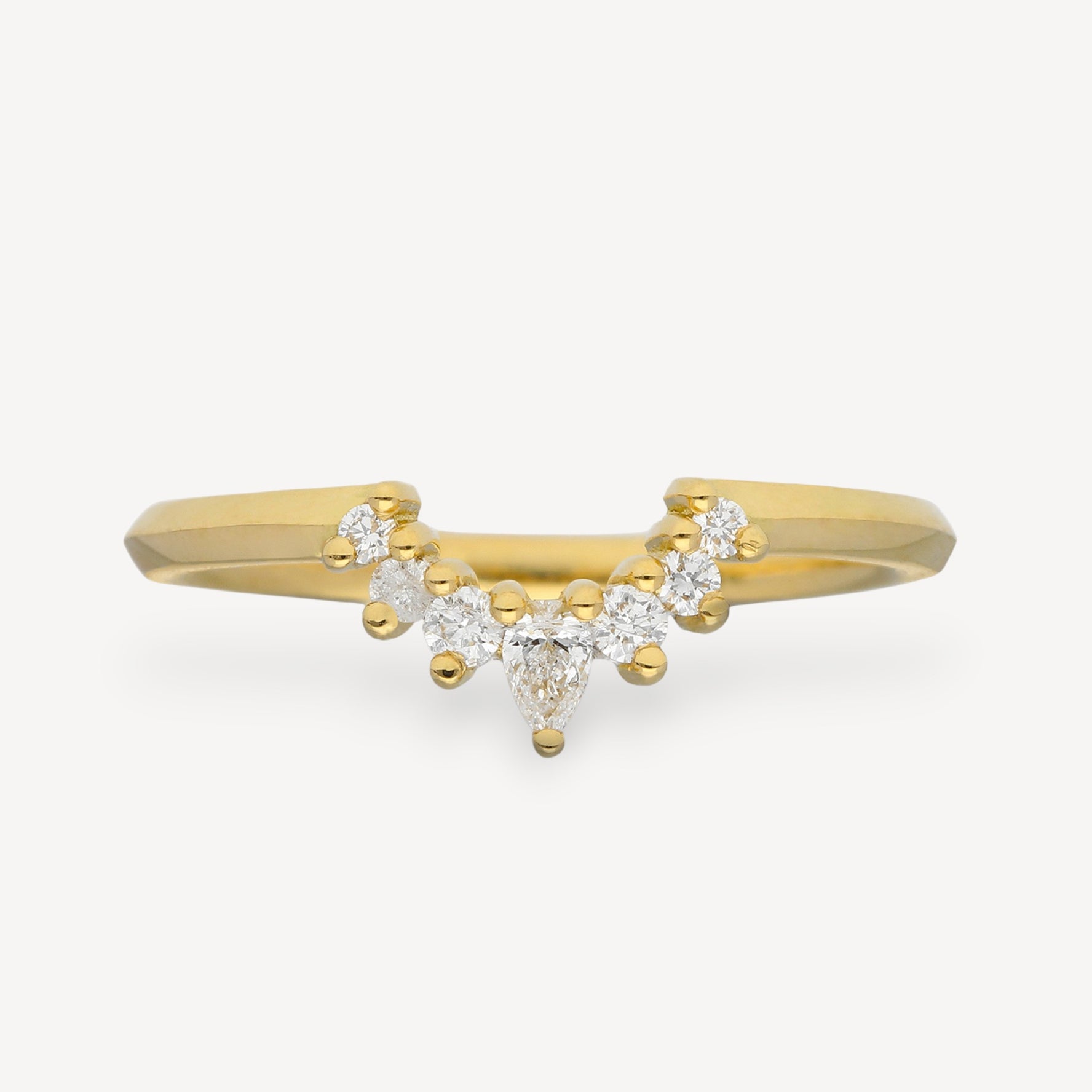 Mini Tiara Gold Diamond Wedding Ring