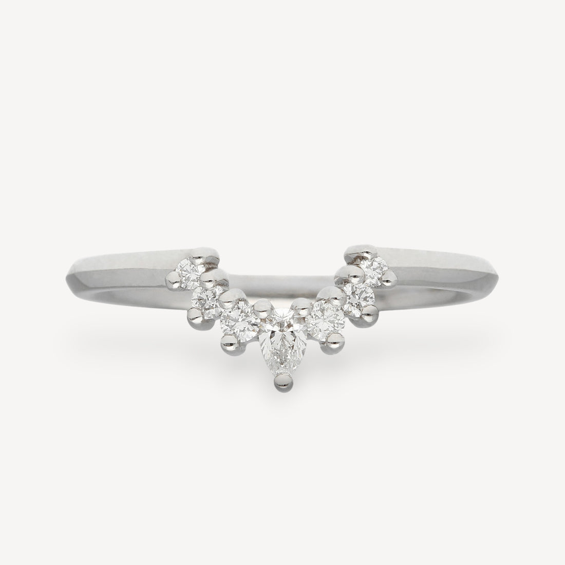 Mini Tiara White Gold Diamond Wedding Ring