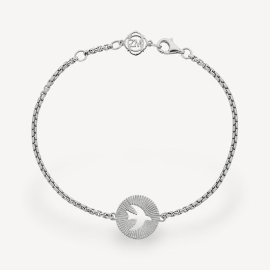 MOONBIRD Bracelet Silver  by Zoe & Morgan at B Corp certified Ethical jeweller E.C.One London