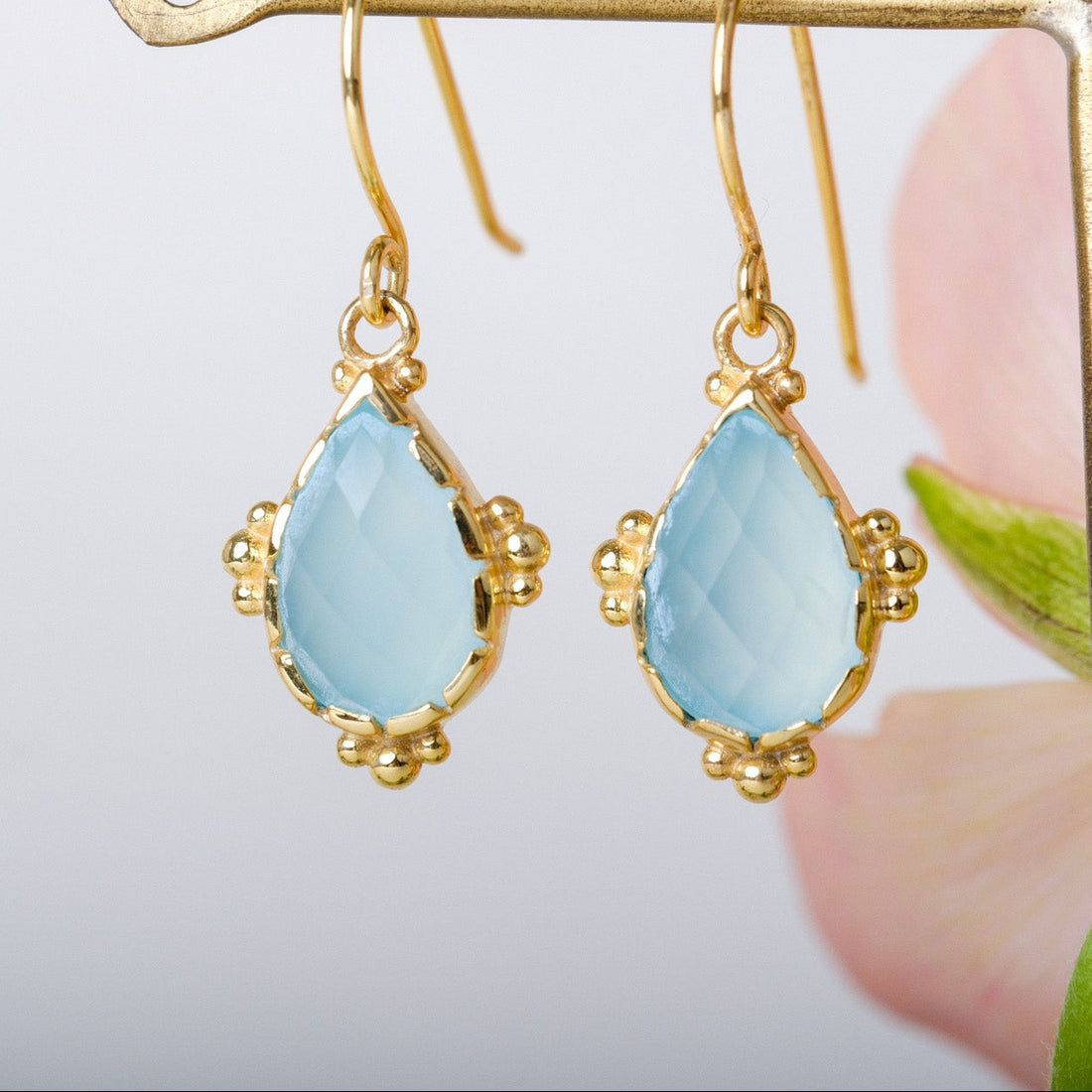 LYRA Chalcedony Drop Earrings