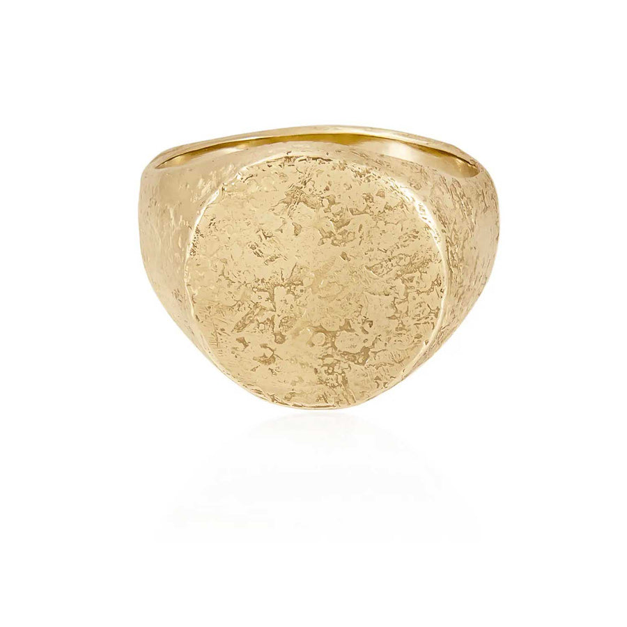 Natalie Perry Large Organic Signet Ring in 9ct Yellow Gold at ethical jewellers EC One London