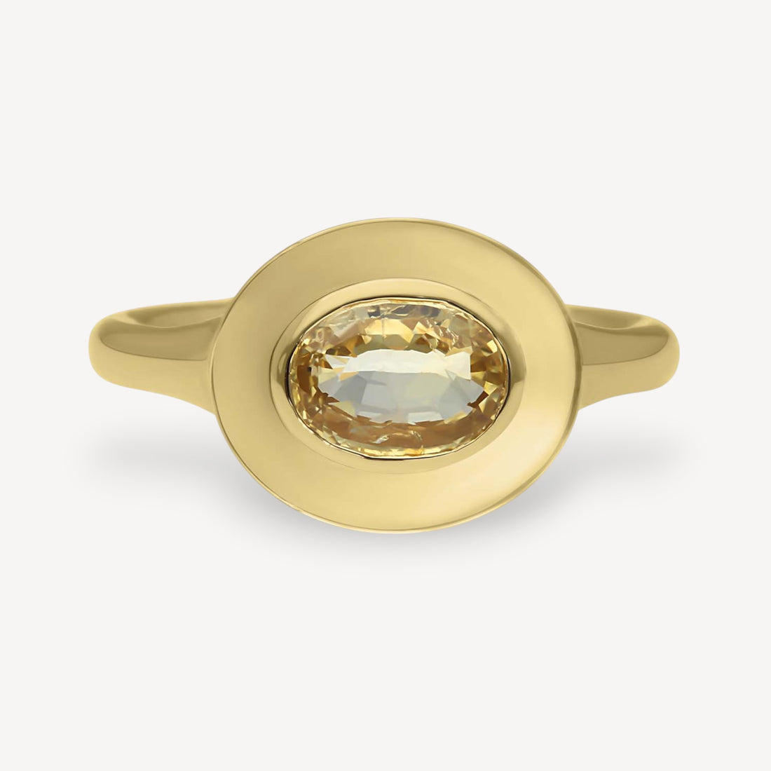 FRAME Gold Oval Yellow Sapphire Ring