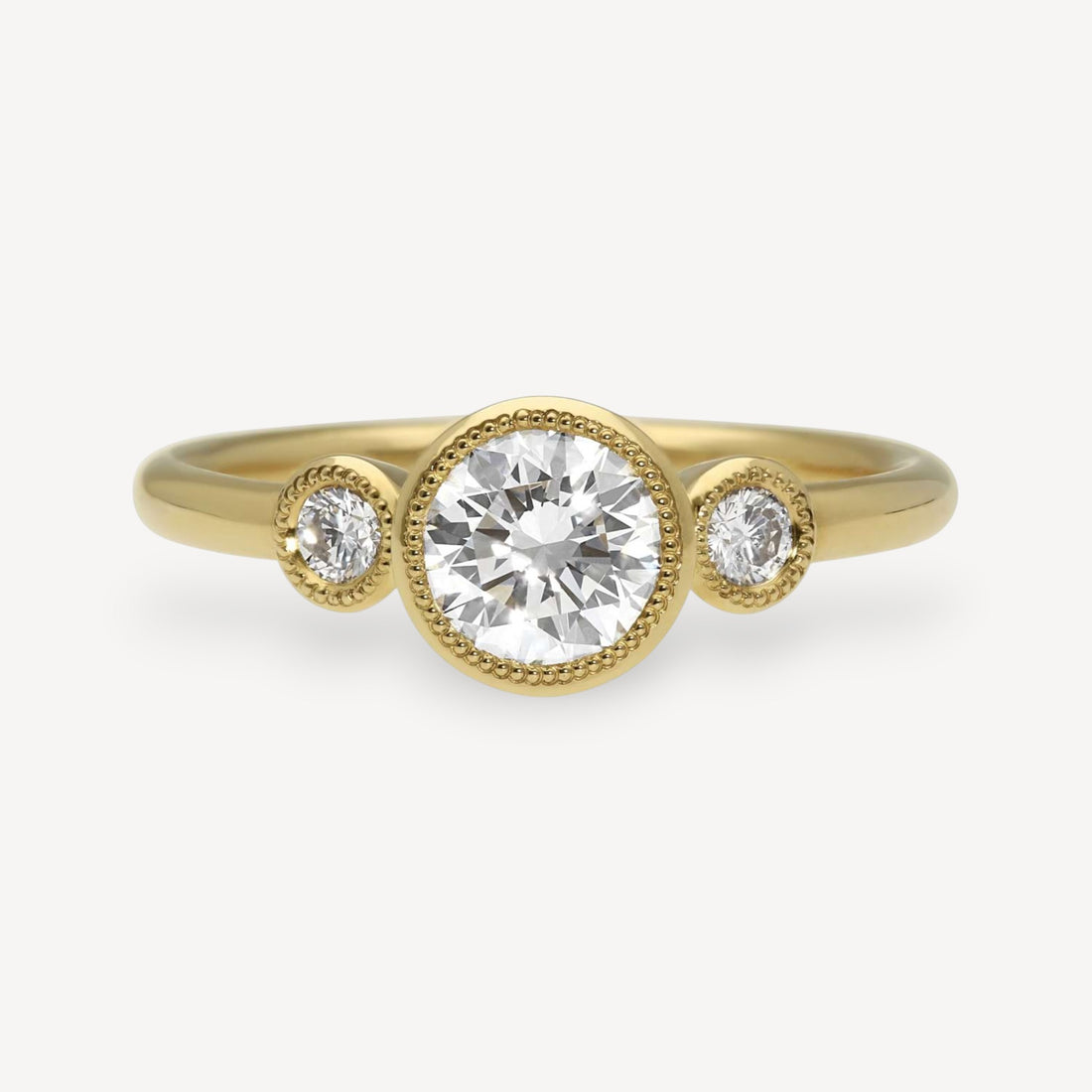 NINA Milgrain Diamond Engagement Ring