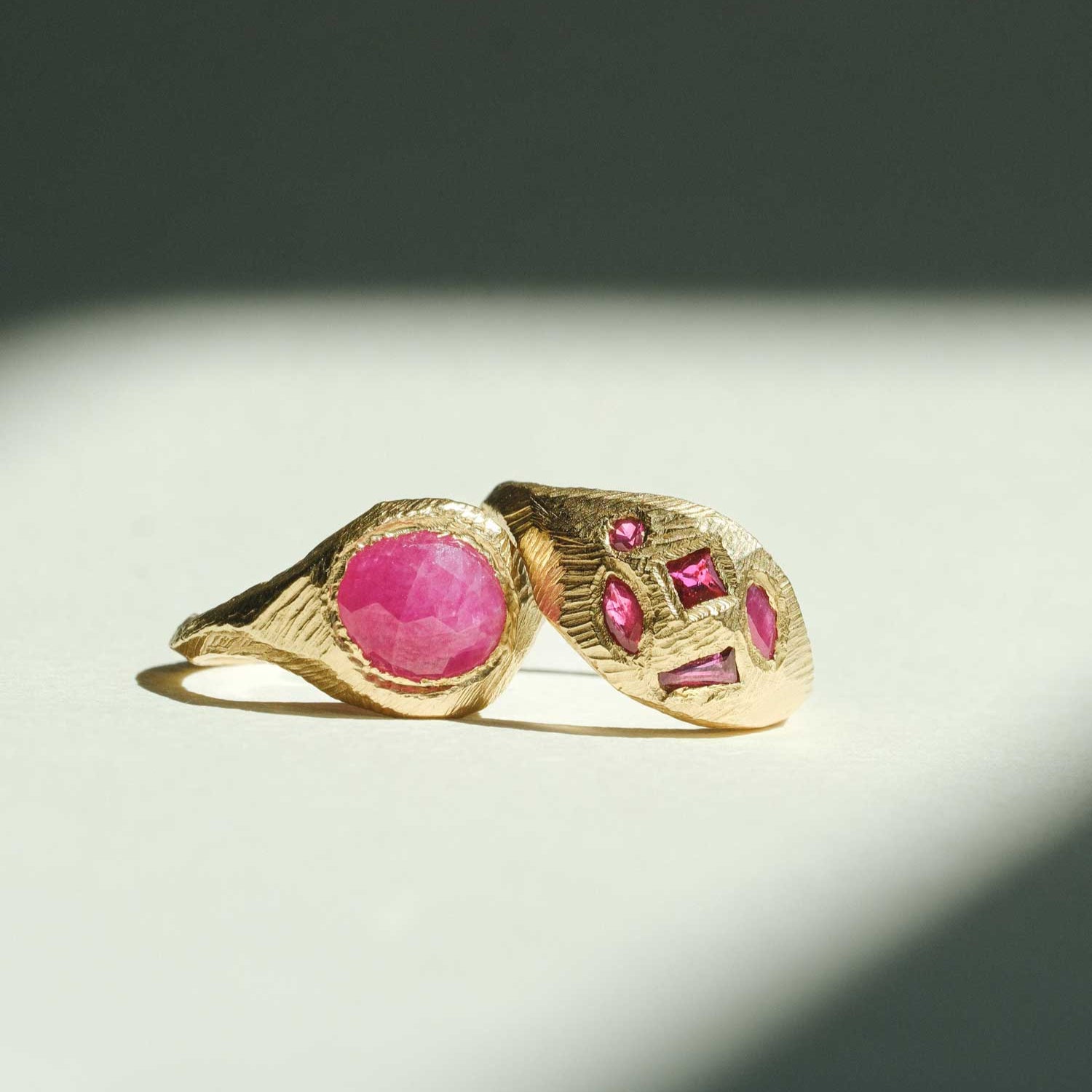 Page Sargisson at E.C.One London SIGNET Gold Ring with Large Ruby