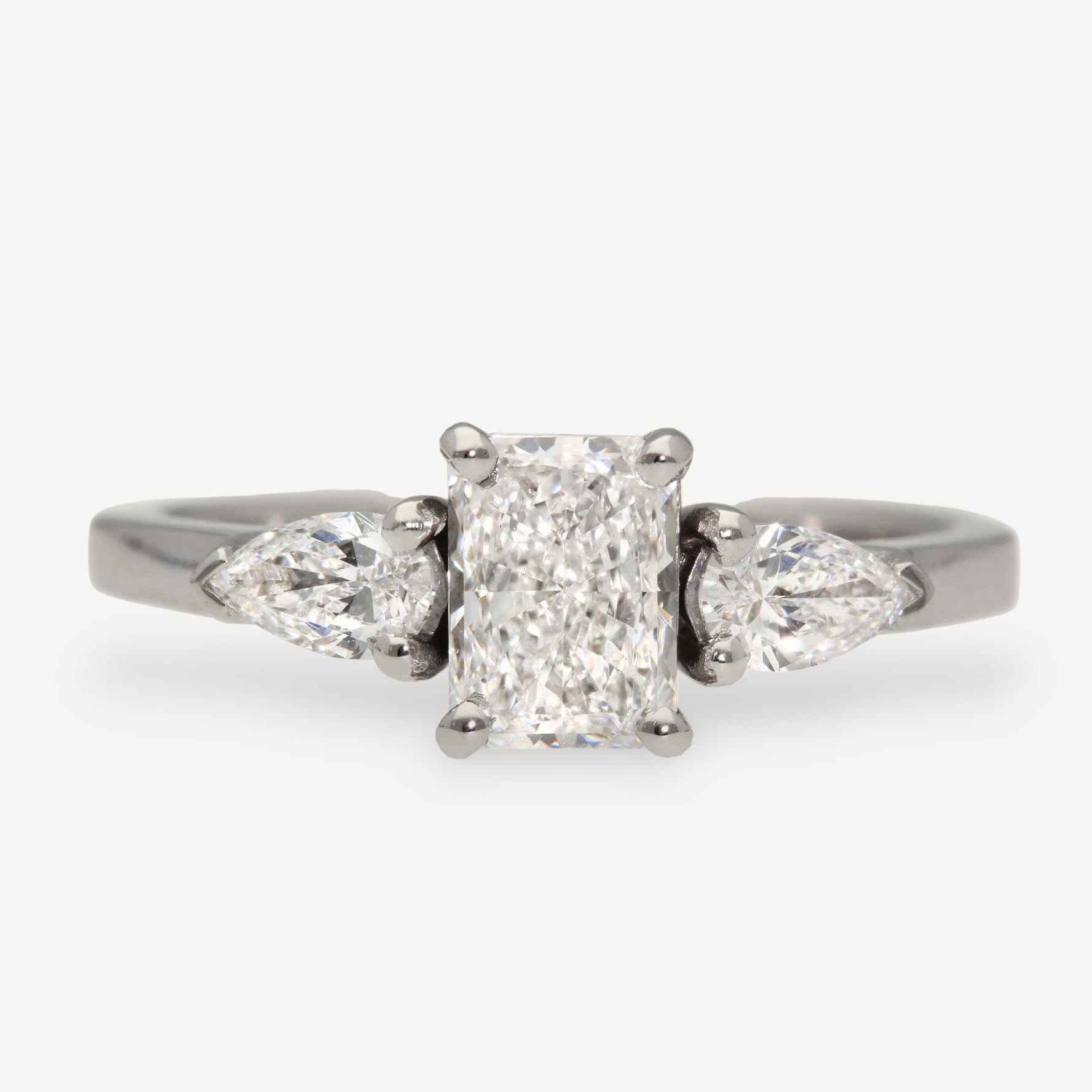 PHOEBE Radiant Diamond Trilogy Engagement Ring