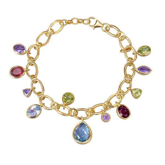 Pomegrante at E.C.One London AVA Mixed Gemstone Bracelet