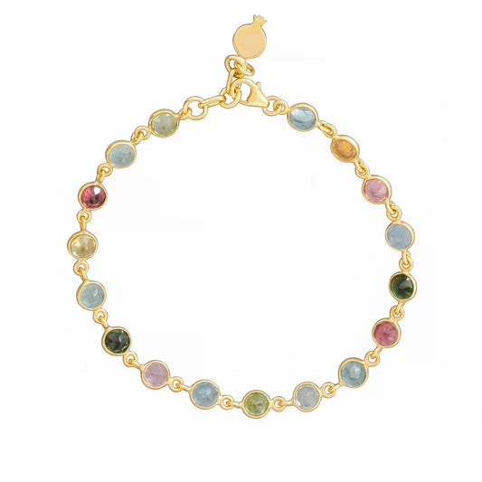 Pomegranate at E.C.One London GOA Tourmaline & Apatite Gemstone Bracelet