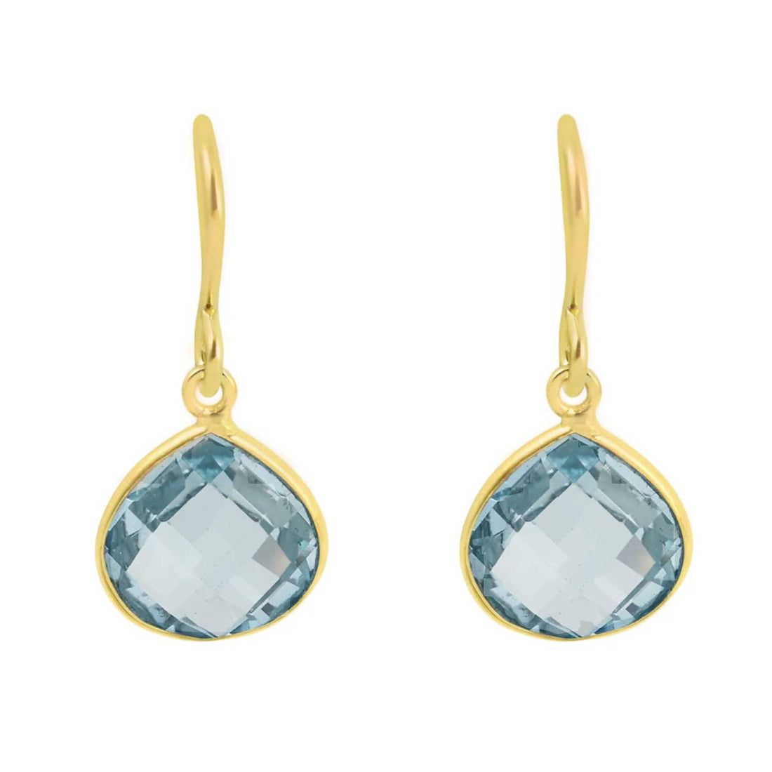 Pomegranate at E.C.One London
 GRACE Facetted Blue Topaz Hook Earrings