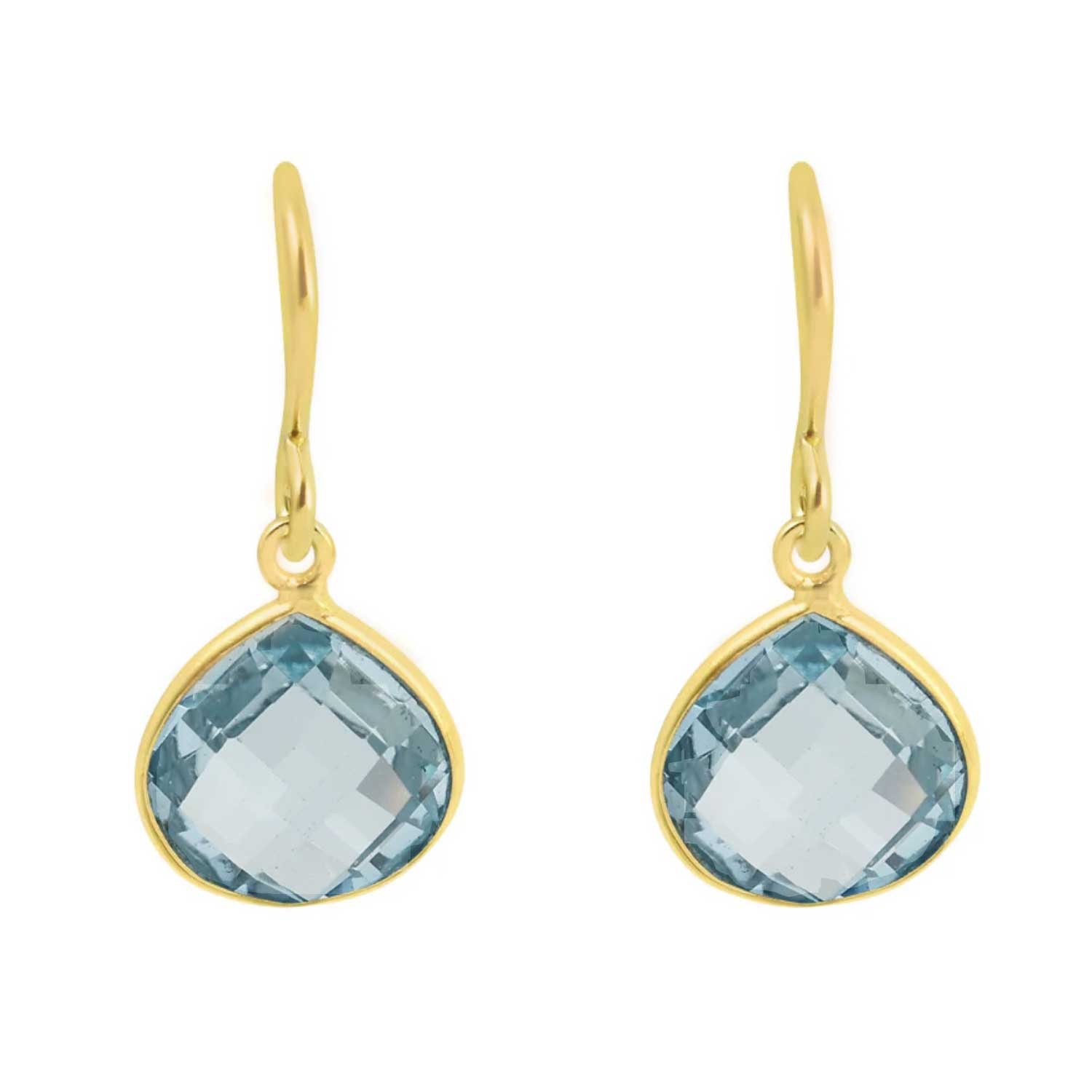 Pomegranate at E.C.One London
 GRACE Facetted Blue Topaz Hook Earrings
