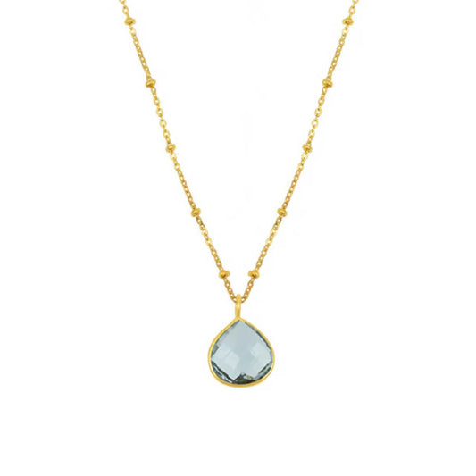 Pomegranate at E.C.One London GRACE Blue Topaz Necklace