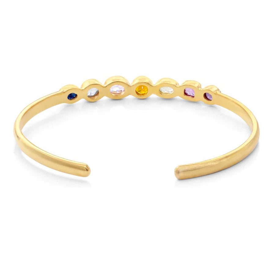 Pomegranate London Multi Sapphire Cuff Bracelet at ethical jeweller EC One London