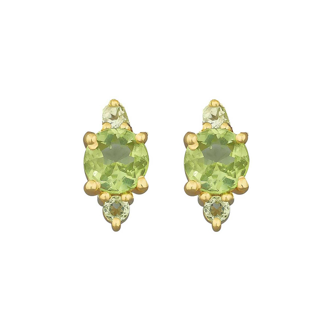SKYE Peridot Stud Earrings by Pomegranate at E.C.One London