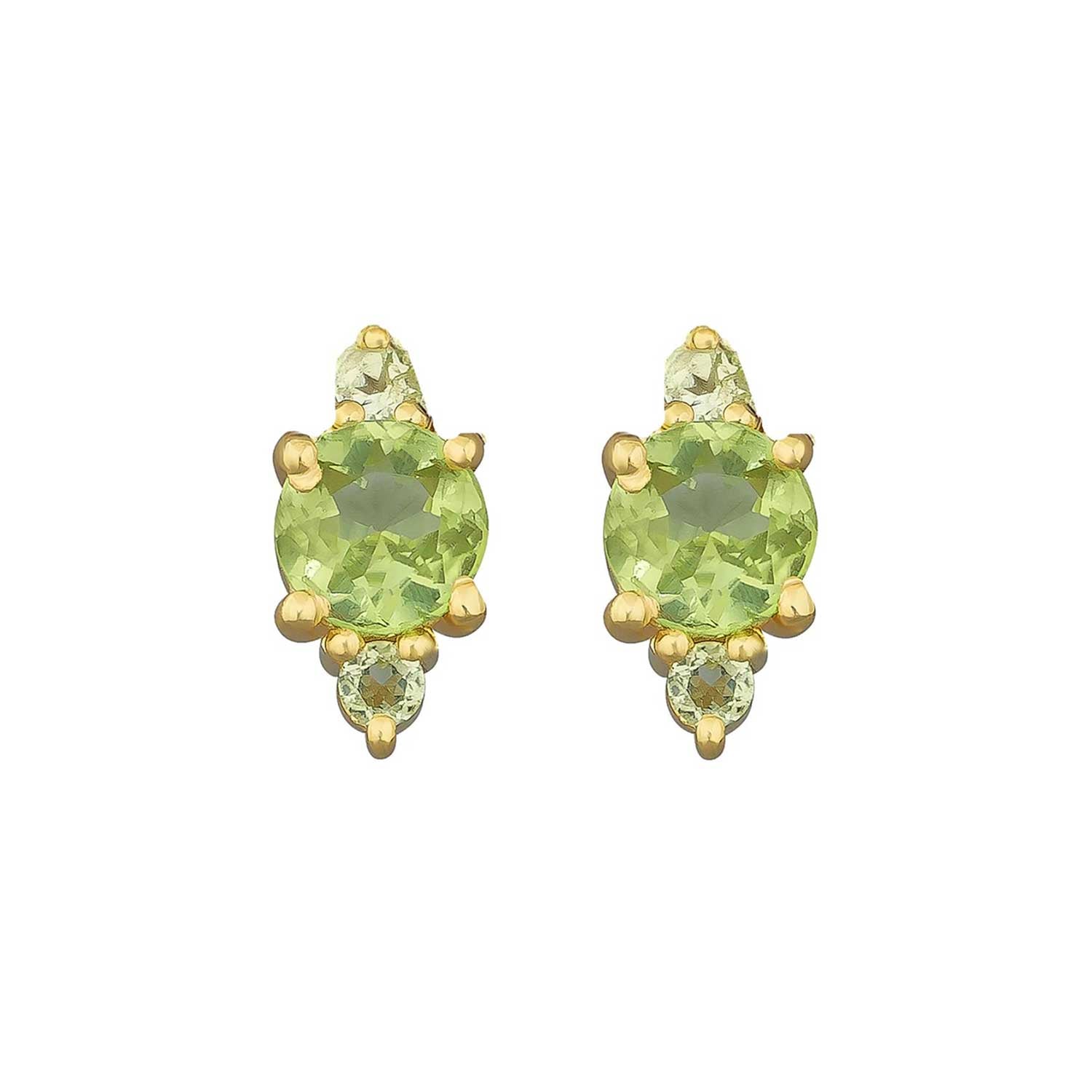 SKYE Peridot Stud Earrings by Pomegranate at E.C.One London
