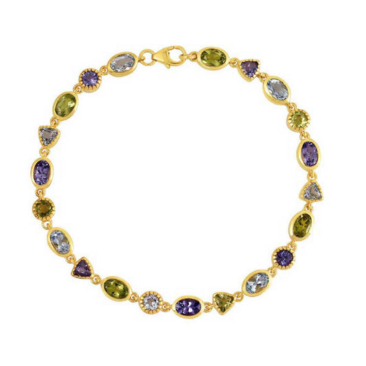 Pomegranate ZELDA Tanzanite, Blue Topaz & Peridot Bracelet at EC One London