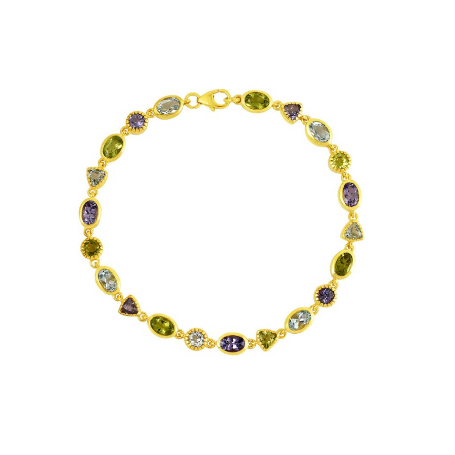 Pomegranate ZELDA Tanzanite, Blue Topaz & Peridot Bracelet at EC One London
