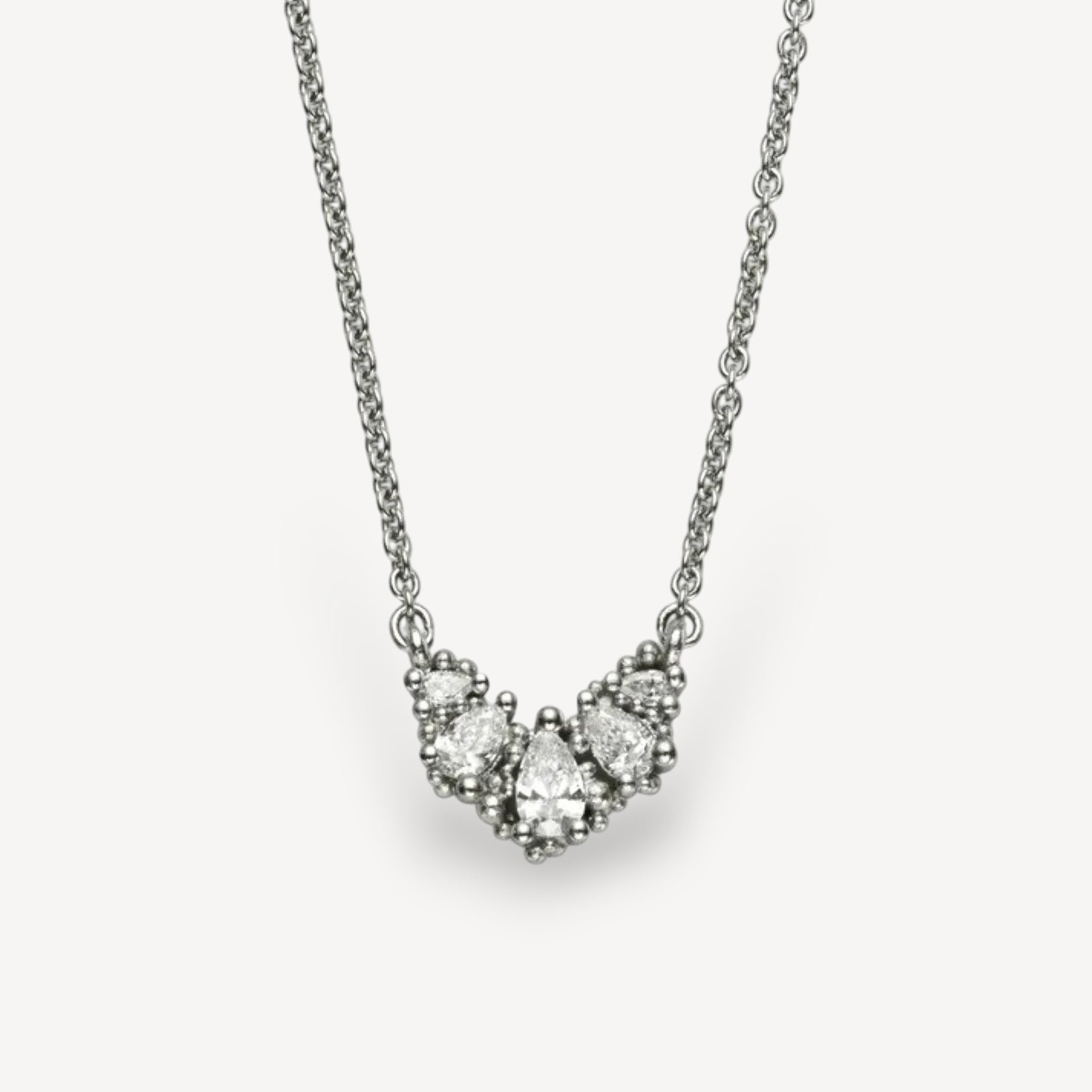 RAINDROP Diamond Necklace in Platinum