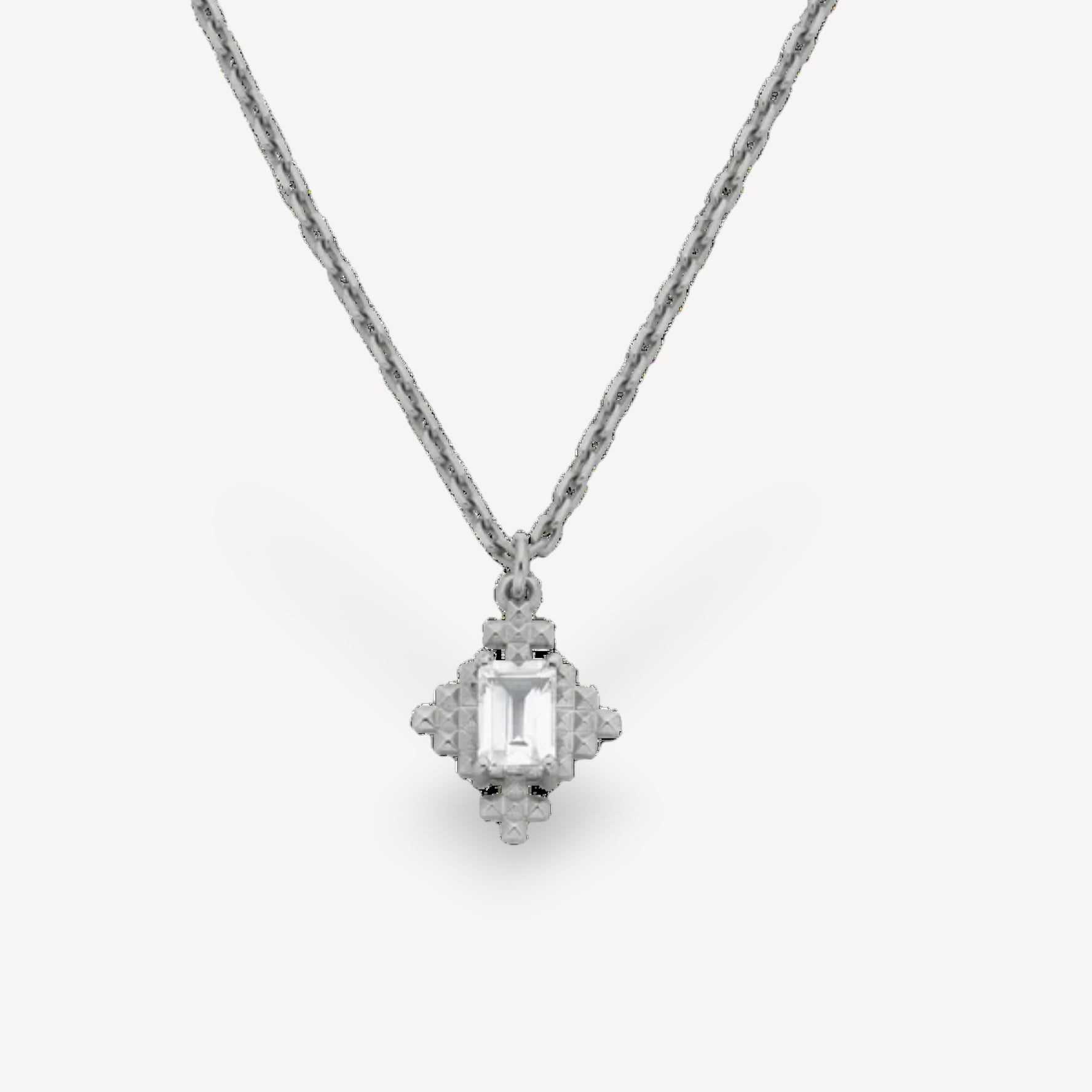 REYA Silver Necklace with White Topaz